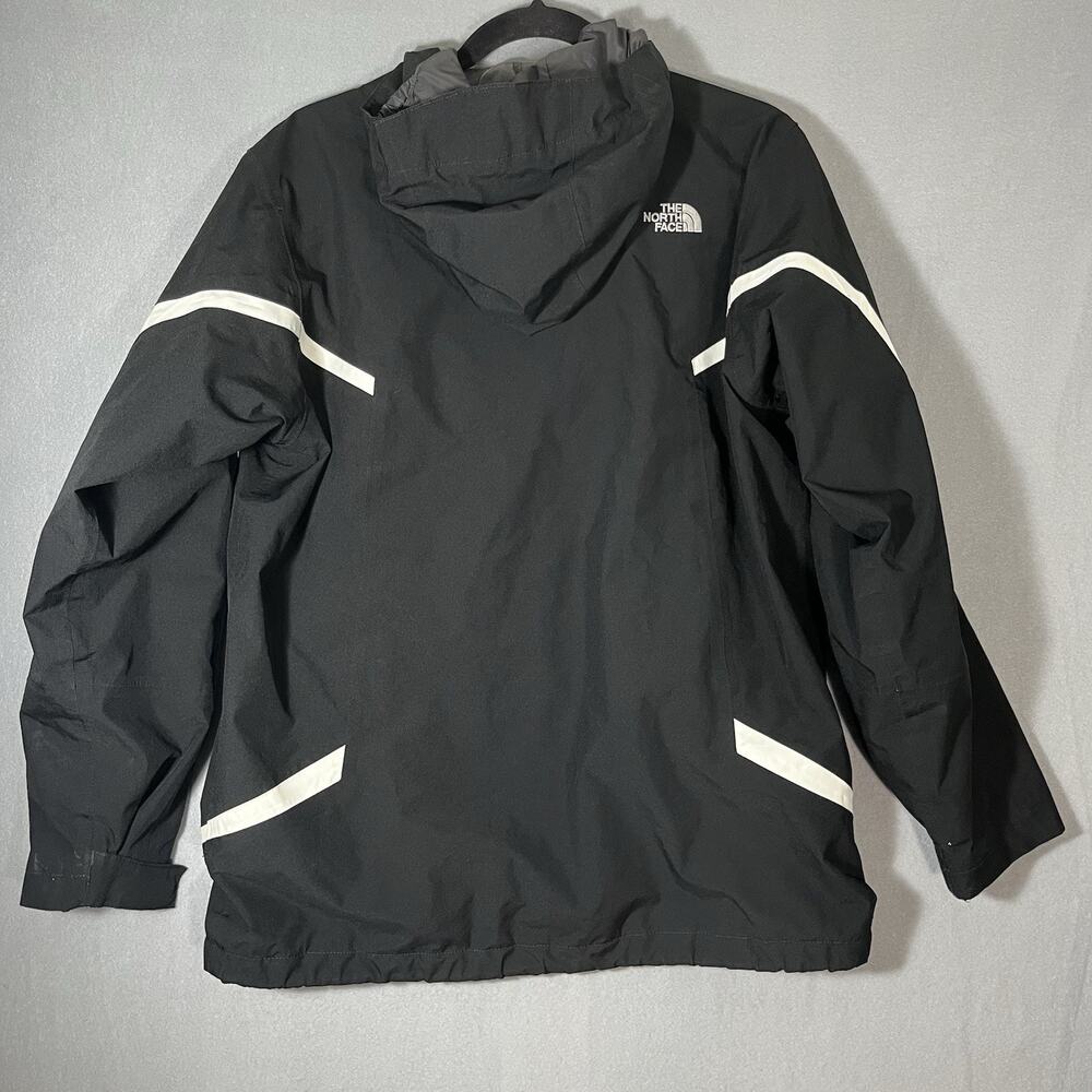 North Face Hyvent Jacket Boys XL 18/20 Black, Mesh Lined, Hood, Full Zip 3 In 1 - Picture 2 of 12
